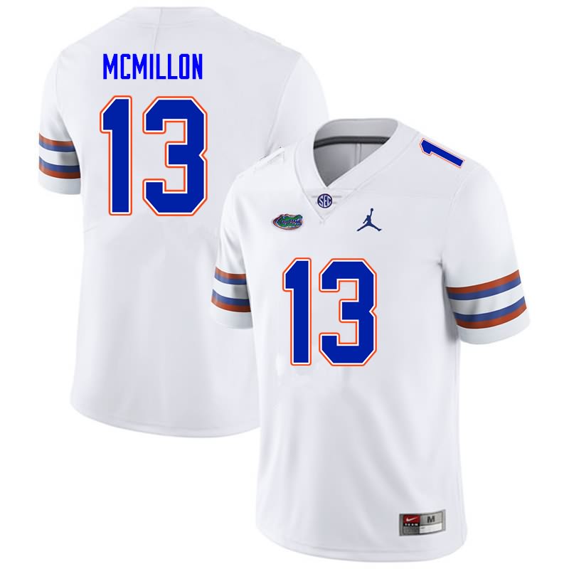 NCAA Florida Gators Donovan McMillon Men's #13 Nike White Stitched Authentic College Football Jersey MRM3064LN